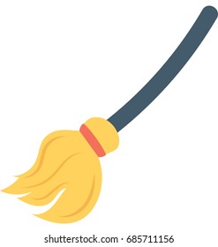 
Witch Broomstick Vector Icon
