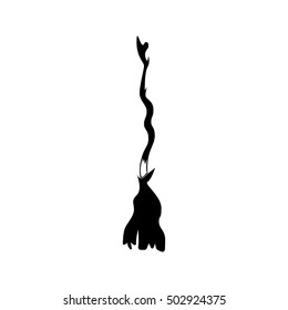 witch broomstick. vector illustration. Halloween symbol.