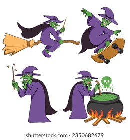 Witch bundle pack, helloween illustration