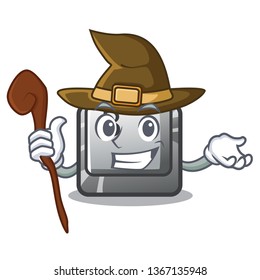 Witch button B on a mascot keyboard