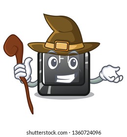Witch button f1 cartoon on the keyboard