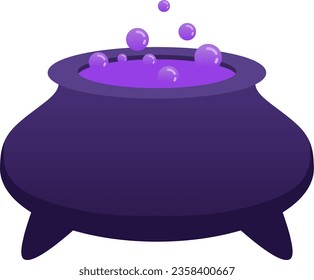 Witch caldron icon vector illustration for happy Halloween event. Cauldron spell icon that can be used as symbol, sign or decoration. Caldron icon graphic resource for Halloween theme vector design