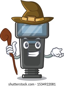 Witch camera flash in a cartoon  