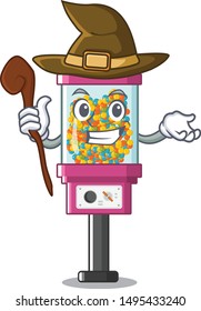 Witch candy vending machine with the character