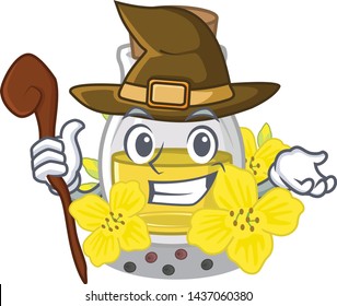 Witch canola seed oil in character shape