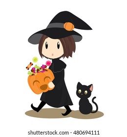 Witch Carry Halloween Candy