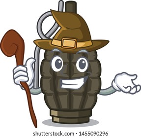 Witch cartoon grenade a in the bag