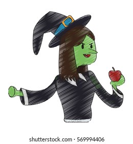 witch cartoon icon