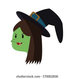 witch cartoon icon