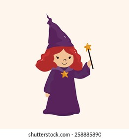 witch cartoon theme elements