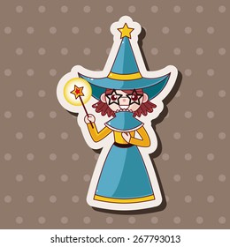 witch cartoon theme elements