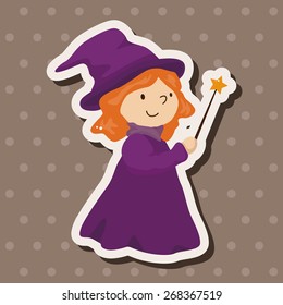witch cartoon theme elements
