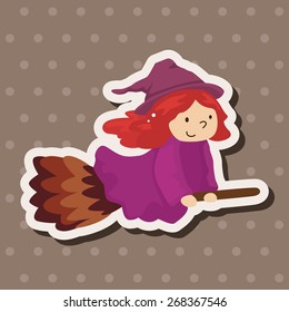 witch cartoon theme elements