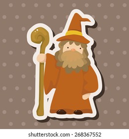 witch cartoon theme elements