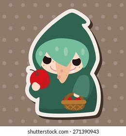 witch cartoon theme elements