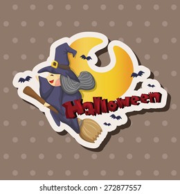 witch cartoon theme elements