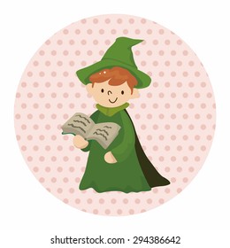 witch cartoon theme elements