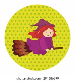 witch cartoon theme elements