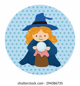 witch cartoon theme elements
