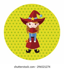 witch cartoon theme elements
