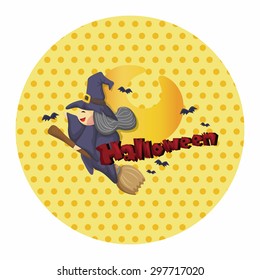 witch cartoon theme elements