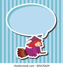 witch cartoon theme elements