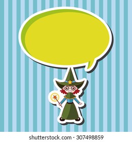 witch cartoon theme elements
