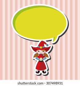 witch cartoon theme elements