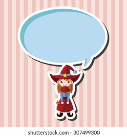 witch cartoon theme elements
