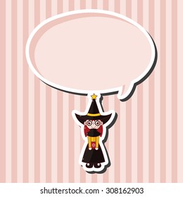 witch cartoon theme elements