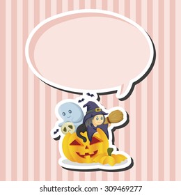 witch cartoon theme elements