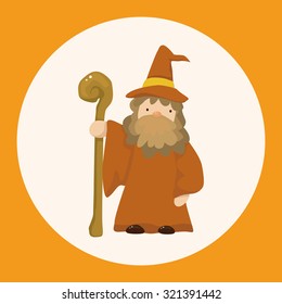witch cartoon theme elements