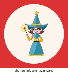 witch cartoon theme elements
