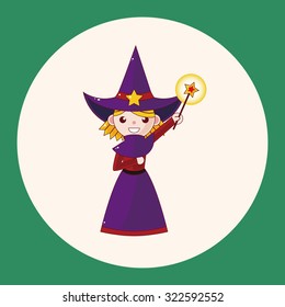 witch cartoon theme elements
