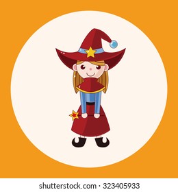 witch cartoon theme elements