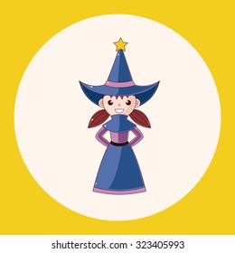 witch cartoon theme elements