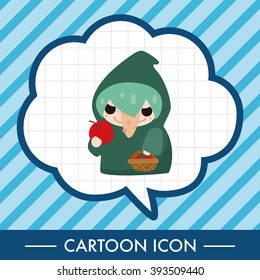 witch cartoon theme elements