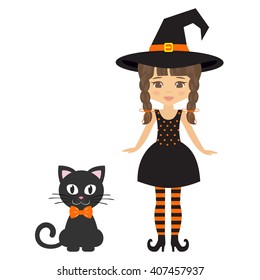 witch and cat