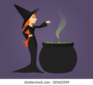 Witch and Cauldron