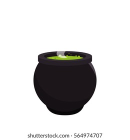 Witch cauldron celebration card