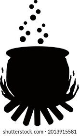 witch cauldron for halloween. Vector