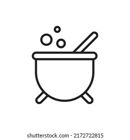 Witch cauldron icon design vector illustration