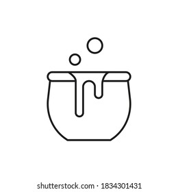 witch cauldron icon element of halloween icon for mobile concept and web apps. Thin line witch cauldron icon can be used for web and mobile. Premium icon on white background