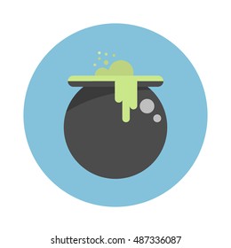 Witch cauldron icon. Halloween icon.