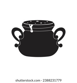 Witch Cauldron Icon Vector Design.