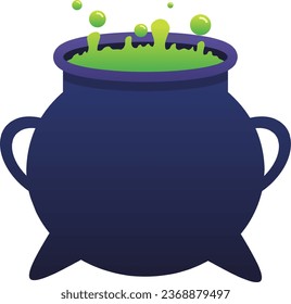 Witch cauldron icon vector for happy Halloween event. Cauldron spell icon that can be used as symbol, sign or decoration. Caldron icon graphic resource for Halloween theme vector design