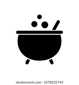 witch cauldron icon vector magic Happy Halloween