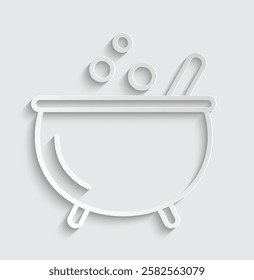 witch cauldron icon vector magic Happy Halloween