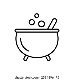 witch cauldron icon vector magic Happy Halloween