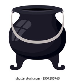 witch cauldron pot isolated icon